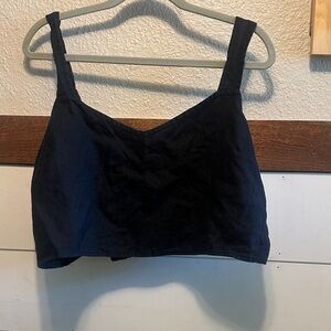 Quince 100% European Linen Boxy Cropped Tank